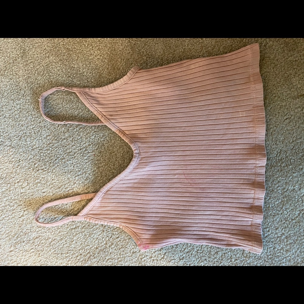 Cute pink/nude ribbed tank